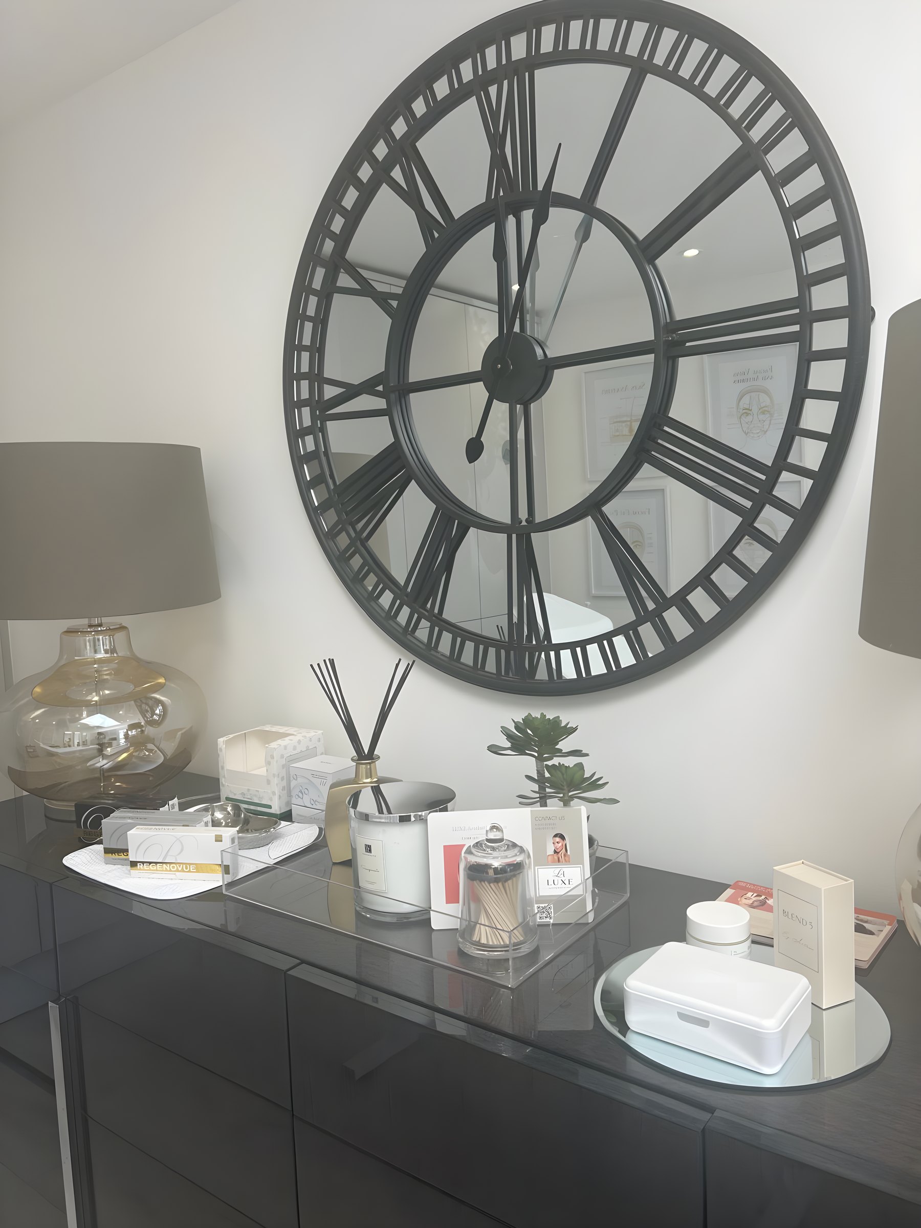 The clock above the console at the clinic in Charing